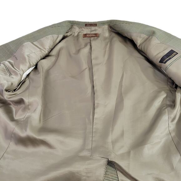 Tasso Elba Men's Blazer 44R 100% Pure New Wool Vitale Barberis Canonico Italy - Picture 5 of 12